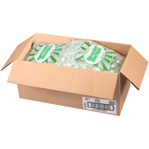 Fisher Starlight Spearmint Pinwheel White Center Candy, 5 Pound -- 5 per case.