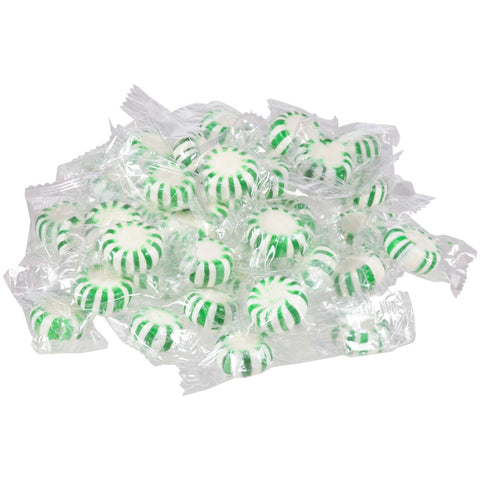 Fisher Starlight Spearmint Pinwheel White Center Candy, 5 Pound -- 5 per case.