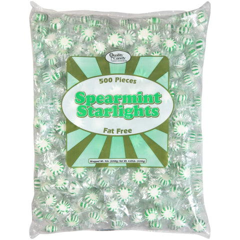 Fisher Starlight Spearmint Pinwheel White Center Candy, 5 Pound -- 5 per case.