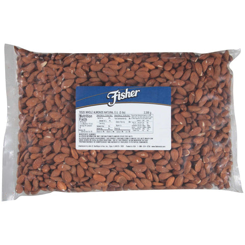 Fisher Chefs Naturals Whole Natural Almond, 5 Pound.