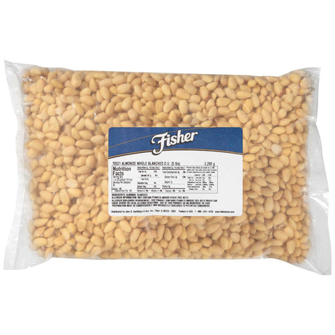 Fisher Whole Blanched Almond Nut, 5 Pound.