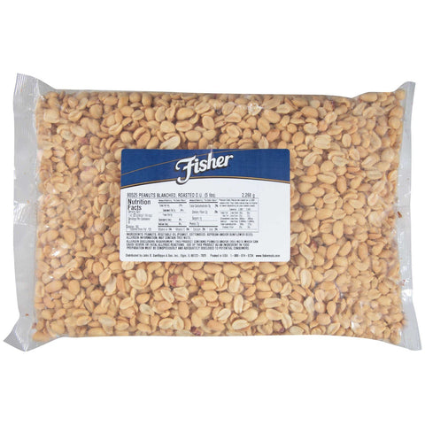 Fisher Roasted Not Salted Blanched Peanut, 5 Pound.
