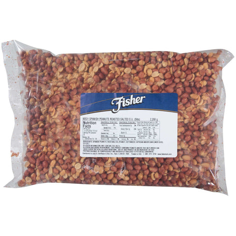 Fisher Roasted and Salted Spanish Whole Peanut, 5 Pound.