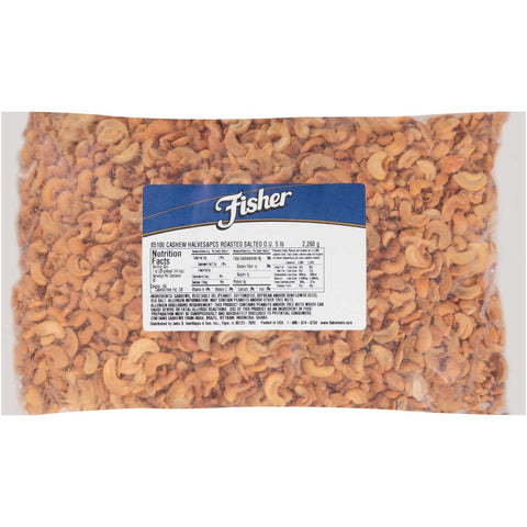Fisher Halve and Piece Cashew, 5 Pound.