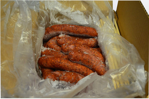 Carls Pork and Beef Smoked Sausage Rope, 10 Pound.