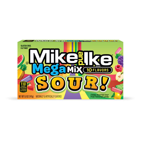 Mike and Ike Mega Mix Sours Candy, 5 Ounce -- 12 per case.
