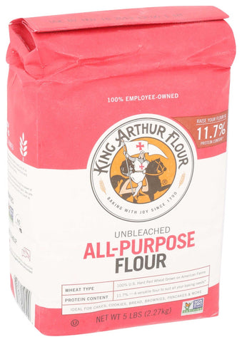 King Arthur Unbleached All Purpose Flour, 5 Pound -- 8 per case.