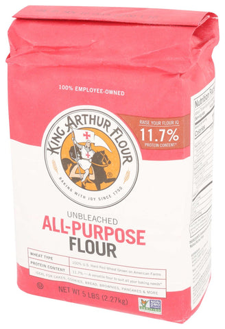 King Arthur Unbleached All Purpose Flour, 5 Pound -- 8 per case.
