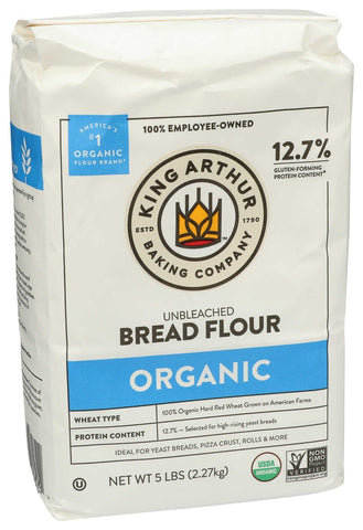 King Arthur Organic Bread Flour, 5 Pound -- 6 per case.