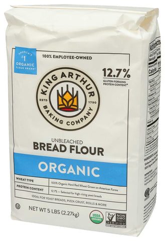 King Arthur Organic Bread Flour, 5 Pound -- 6 per case.