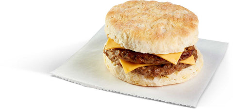 Advance Pierre Pierre Double Sausage Biscuit with Cheese, 7.1 Ounce -- 12 per case.