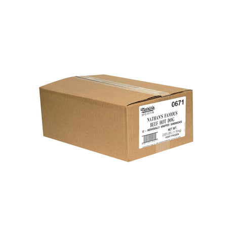 Advance Pierre Nathans Beef Hot Dog with Bun, 3.5 Ounce -- 12 per case.
