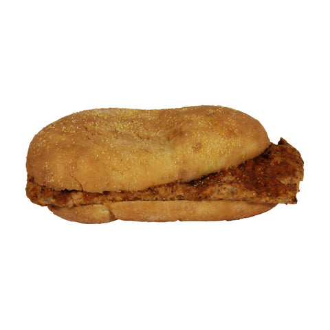 Advance Pierre Hot N Ready Barbecue Pork Rib Sandwich, 6.5 Ounce -- 12 per case.