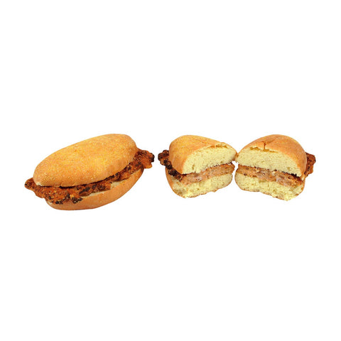 Advance Pierre Hot N Ready Barbecue Pork Rib Sandwich, 6.5 Ounce -- 12 per case.