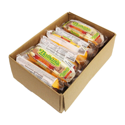 Advance Pierre Nathans Fully Cooked Jumbo Beef Hot Dog with Bun, 4.15 Ounce -- 12 per case