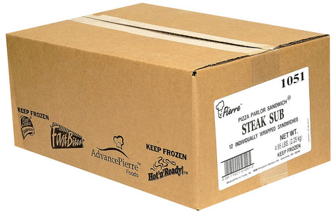 Advance Pierre Pizza Parlor Italian Style Hot Steak Sub Sandwich, 6.6 Ounce -- 12 per case.