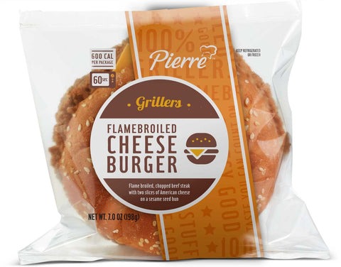 Pierre Jumbo Cheeseburger, 7 Ounce -- 12 per case.