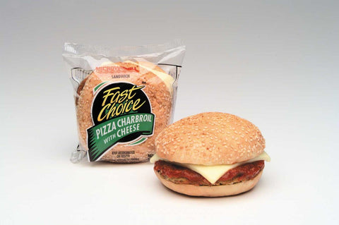 Advance Pierre Fast Choice Pizza Charbroil Burger with Cheese, 5.6 Ounce -- 12 per case.