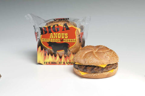 Advance Pierre Big A Angus Charbroil Sandwich with Cheese, 8.51 Ounce -- 12 per case.