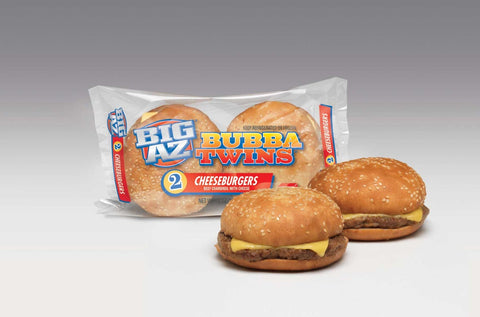 Advance Pierre Big Az Bubba Twin Charbroil Sandwich with Cheese, 8.8 Ounce -- 18 per case.