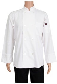 John Ritzenthaler White Large 8 Button Chef Coat