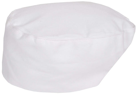 John Ritzenthaler White Chef Beanie with Elastic Band