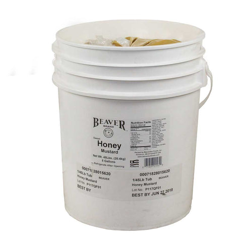 Beaver Honey Mustard, 45 Pound Tub.