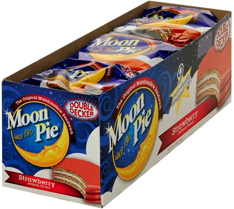 Moonpie Strawberry Double Decker MoonPie -- 54 per case.