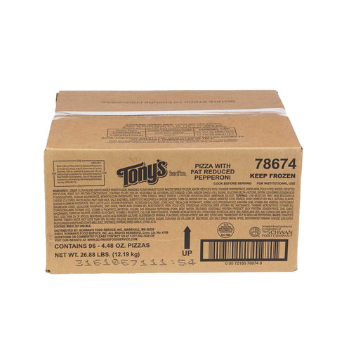 Schwans Tonys Smart Pizza Whole Grain Cheese Pepperoni Pizza, 4.48 Ounce -- 96 per case.
