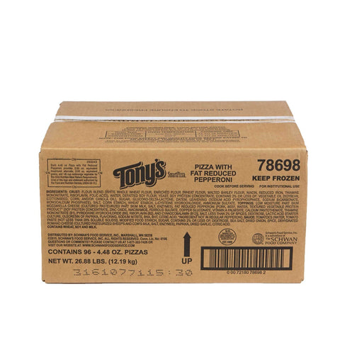 Schwans Tonys Smart Pizza Whole Grain Pepperoni Pizza, 4.48 Ounce -- 96 per case.