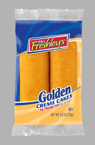 Mrs.Freshleys Golden Creme Filled Cake, 2.8 Ounce -- 48 per case.