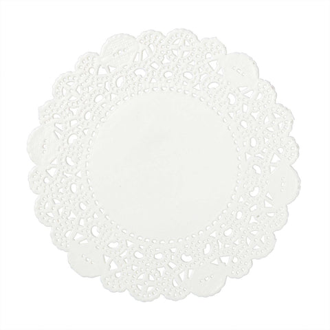 Royal Lace Doilie, 4 inch -- 10000 per case.