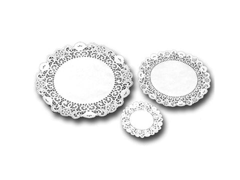 Royal Lace Doilie, 8 inch -- 5000 per case.
