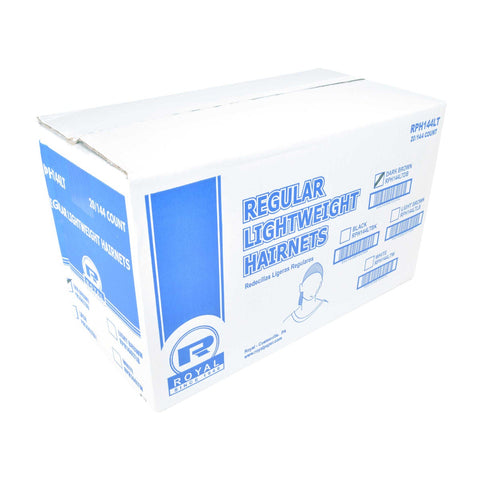 Royal Dark Brown Light Weight Hairnet -- 2880 per case.