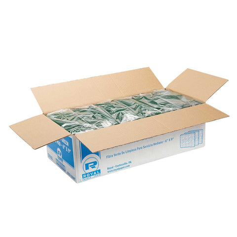 Royal Medium Duty Green Scouring Pad -- 60 per case.