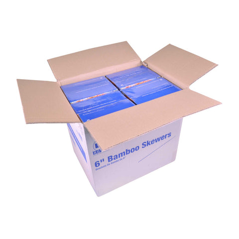 Royal 6 inch Bamboo Skewer, 100 count per pack -- 192 per case.