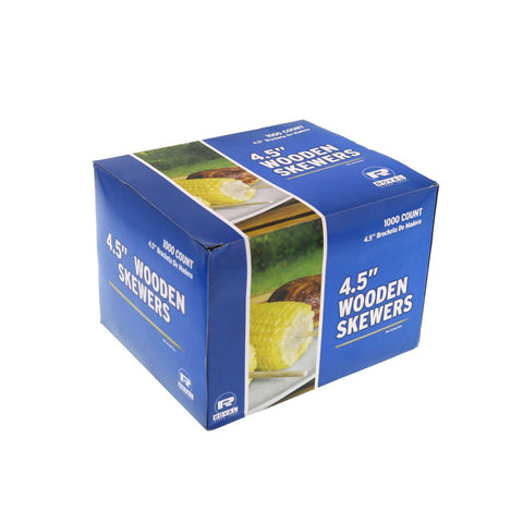 Royal 4.5 inch Wood Skewer, 1000 count per pack -- 10 per case.