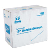 Royal 10 inch Wood Skewer, 1000 count per pack -- 3 per case.