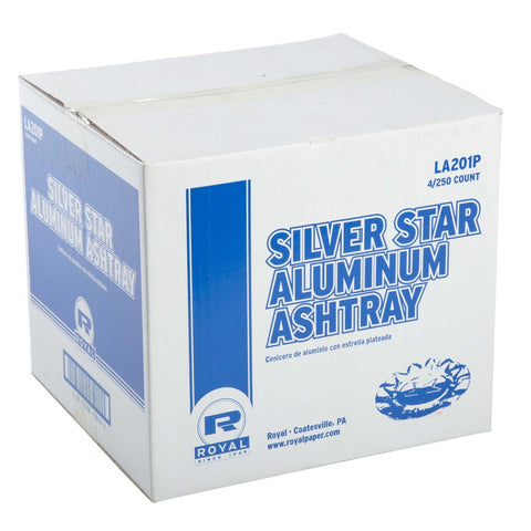 Royal Silver Star Aluminum Ashtray -- 1000 per case.
