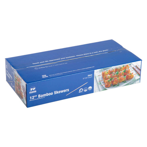 Royal 12 inch Bamboo Skewer, 100 count per pack -- 96 per case.