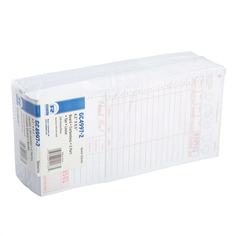 Royal Tan Loose 2 Part 15 Lines Cabonless Guest Check Board -- 2000 per case.