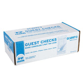 Royal Tan Loose 3 Part 15 Lines Cabonless Guest Check Board -- 2000 per case.