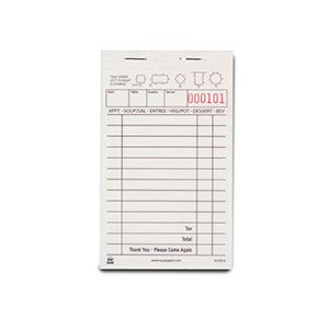 Royal White Booked 2 Part 13 Lines Carbonless Paper -- 100 per case.