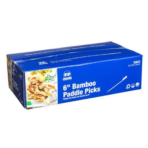Royal Bamboo Paddle Pick, 6 inch -- 1000 per case.