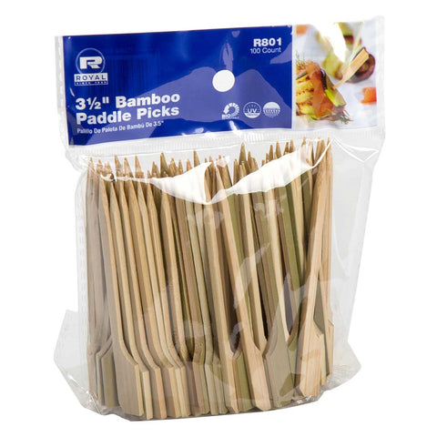 Royal Bamboo Paddle Pick, 3.5 inch -- 1000 per case.