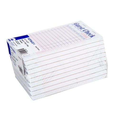 Royal Pink Booked 1 Part 15 Lines Guest Check Board -- 50 per case.