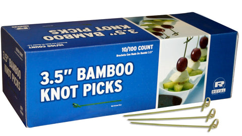 Royal Bamboo Knot Pick, 3.5 inch -- 1000 per case.