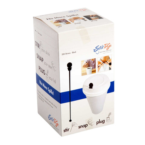 Royal Black Stir N Plug Stix -- 2000 per case.