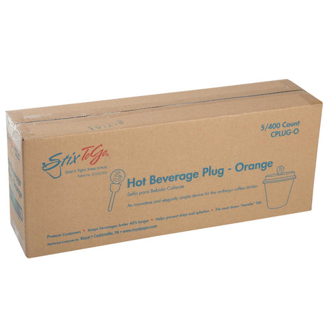 Royal Orange Circle Beverage Plug -- 2000 per case.