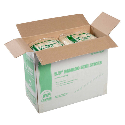 Royal Bamboo Coffee Stirrer, 5.5 inch -- 10000 per case.